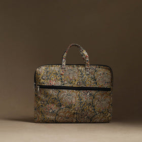  Yellow Handmade Quilted Cotton Laptop Bag (13 x 16 in)