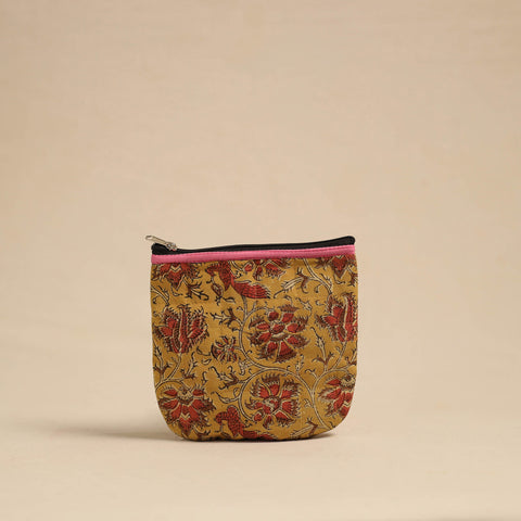  Yellow Handmade Quilted Cotton Utility Pouch