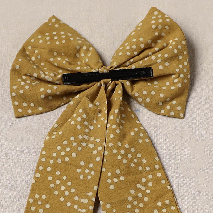 Yellow - handmade women’s bow hair clip 100 - handcrafted