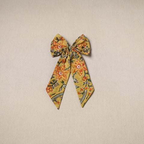 Yellow - handmade women’s bow hair clip 89 - handcrafted