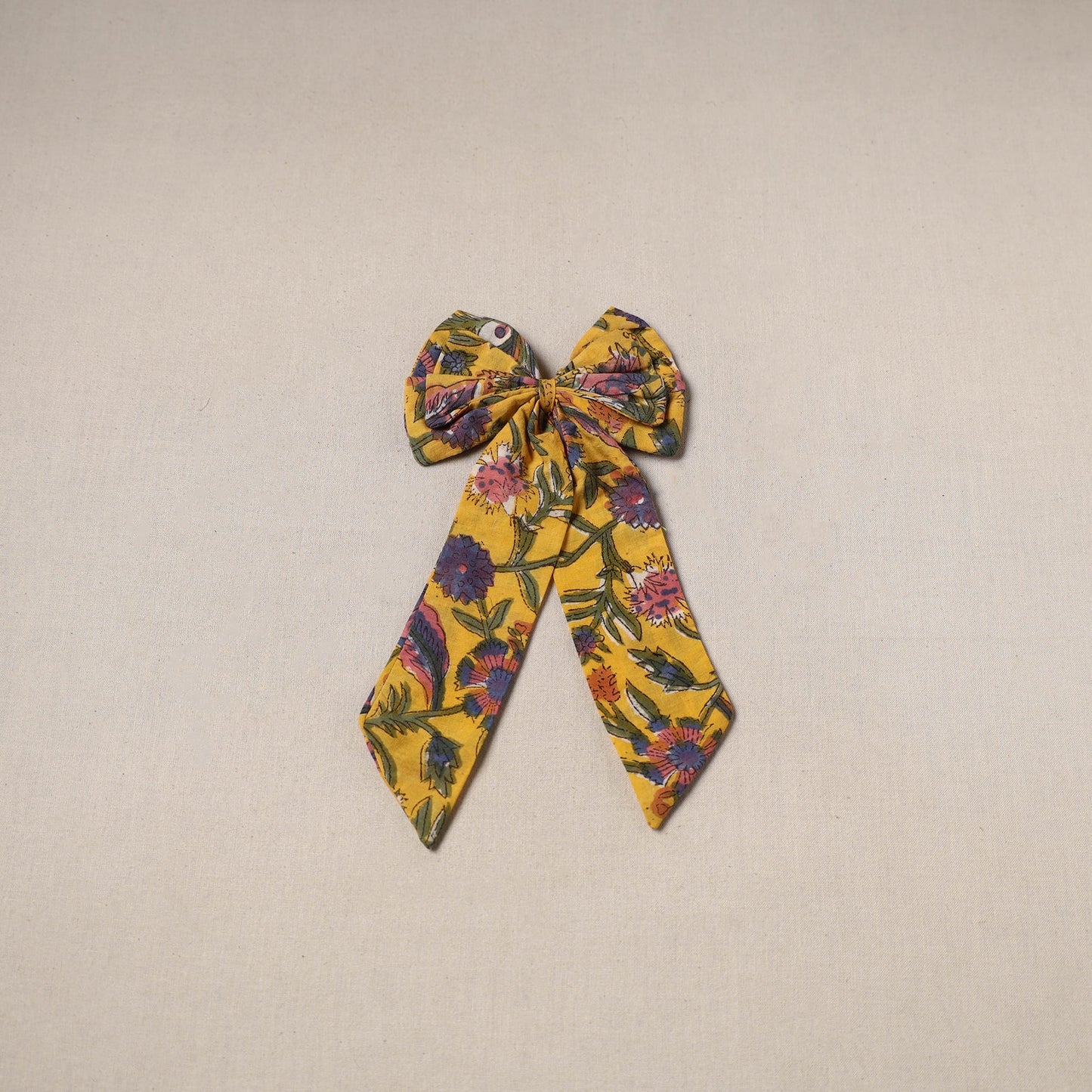 Yellow - handmade women’s bow hair clip 97 - handcrafted