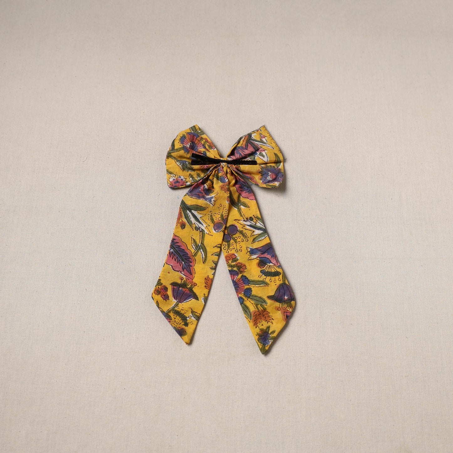 Yellow - handmade women’s bow hair clip 97 - handcrafted