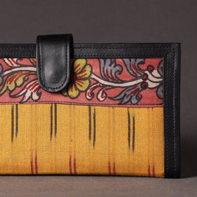 Yellow Handpainted Kalamkari Natural Dyed Cotton Clutch