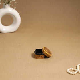 Yellow - handpainted paper mache multipurpose box 03