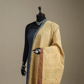 Peach - handspun handloom buti natural dyed cotton