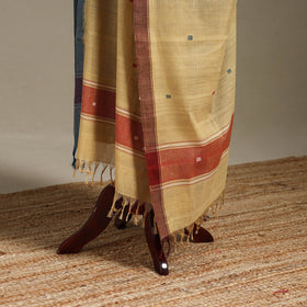 Peach - handspun handloom buti natural dyed cotton