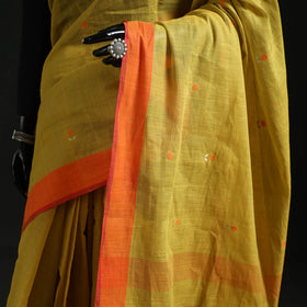 Yellow - handspun handloom cotton srikakulam jamdani saree