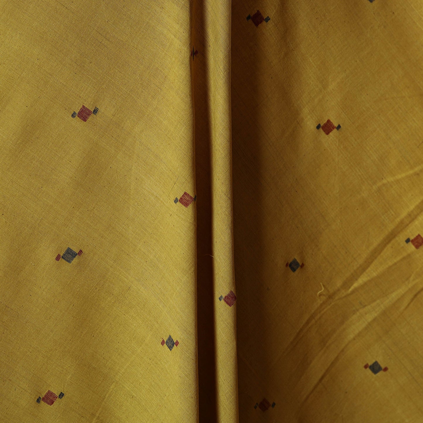Yellow - handspun handloom natural dyed cotton buti