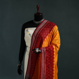 Ikat handloom cotton sambalpuri dupatta 01 - handcrafted