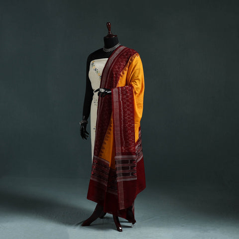Ikat handloom cotton sambalpuri dupatta 02 - handcrafted
