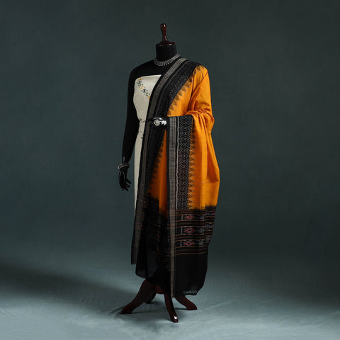 Ikat handloom cotton sambalpuri dupatta 03 - handcrafted