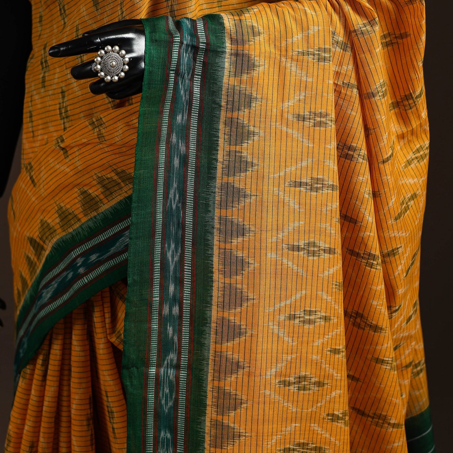 Ikat handloom cotton sambalpuri saree 22 - handcrafted
