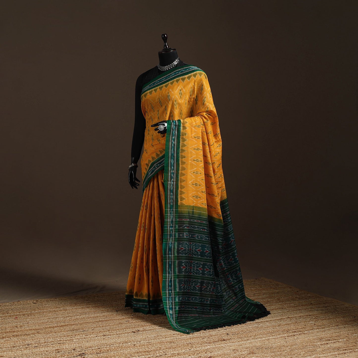 Ikat handloom cotton sambalpuri saree 22 - handcrafted
