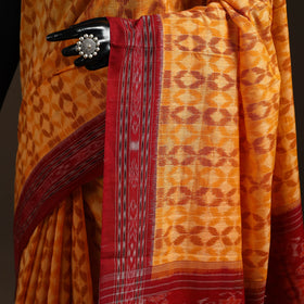 Ikat handloom cotton sambalpuri saree 31 - handcrafted