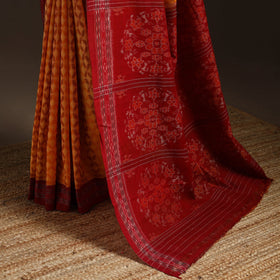 Ikat handloom cotton sambalpuri saree 31 - handcrafted