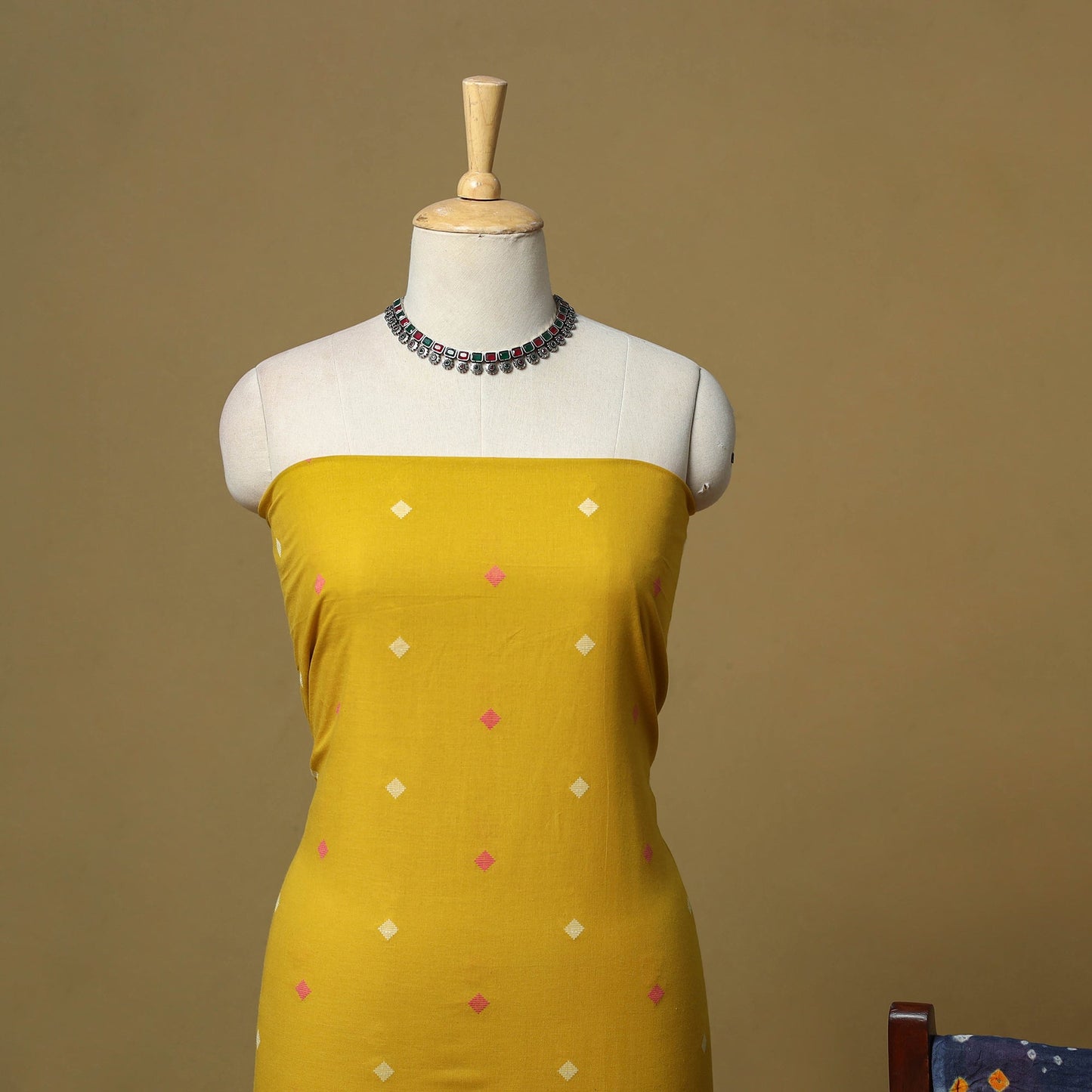Jacquard cotton 2pc unstitched dress material 13