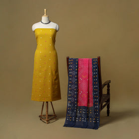 Jacquard cotton 2pc unstitched dress material 13