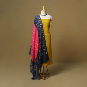 Jacquard cotton 2pc unstitched dress material 13