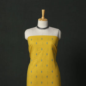 Jacquard cotton 2pc unstitched dress material with earrings