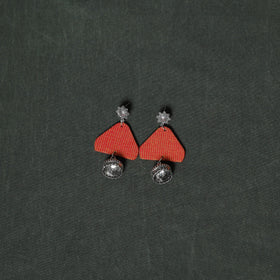 Jacquard cotton 2pc unstitched dress material with earrings