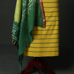 Jacquard cotton 2pc unstitched dress material with earrings