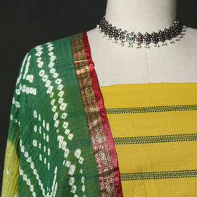 Jacquard cotton 2pc unstitched dress material with earrings