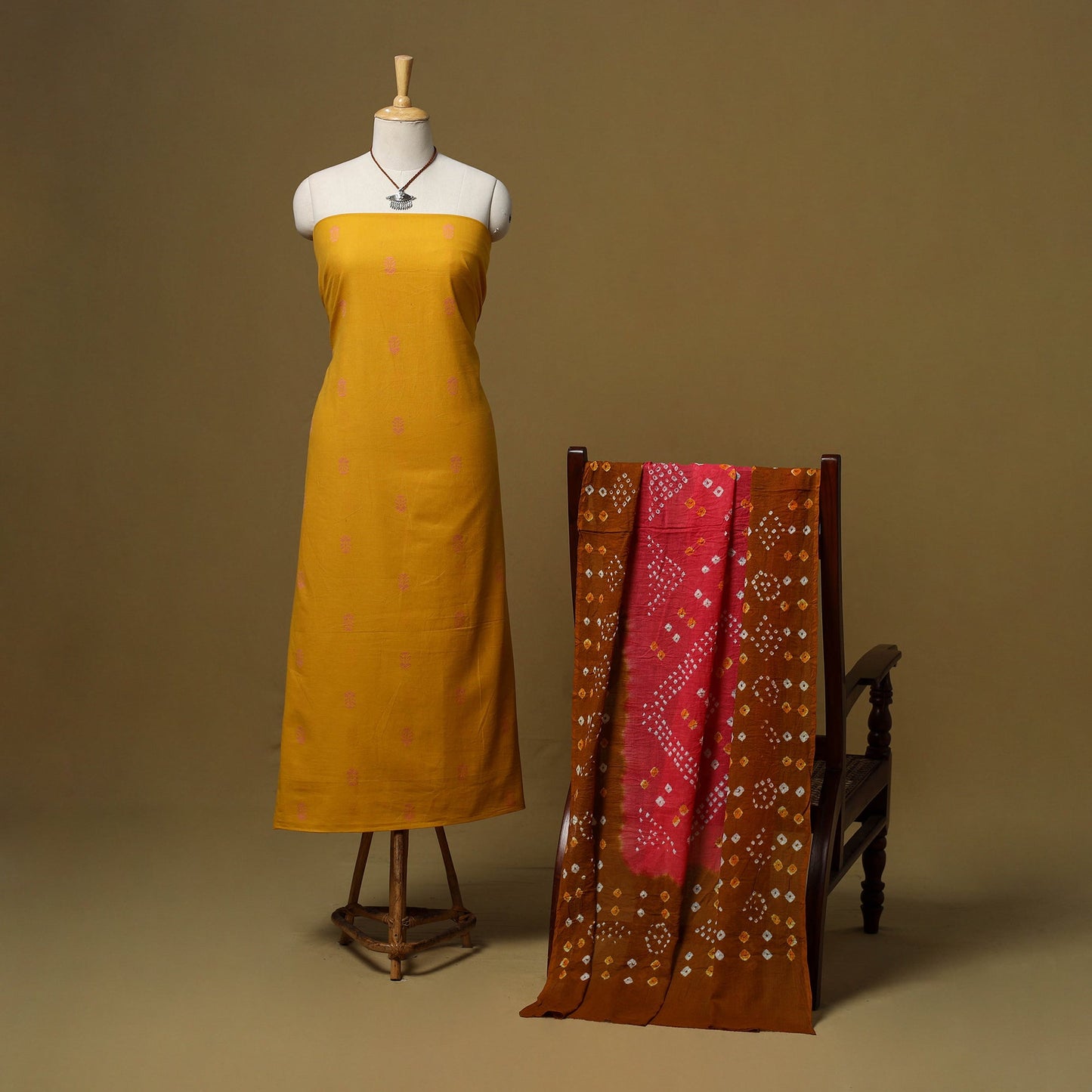 Jacquard cotton 2pc unstitched dress material