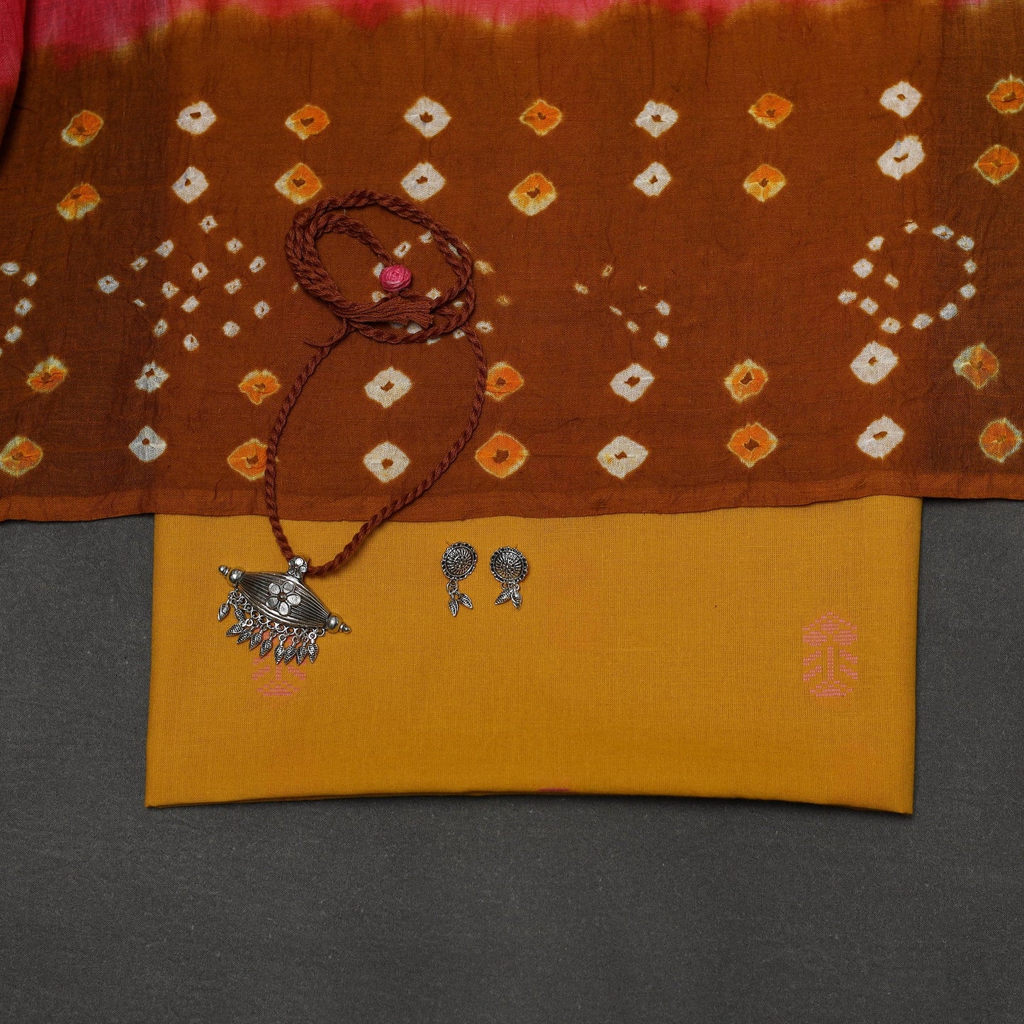 Jacquard cotton 2pc unstitched dress material