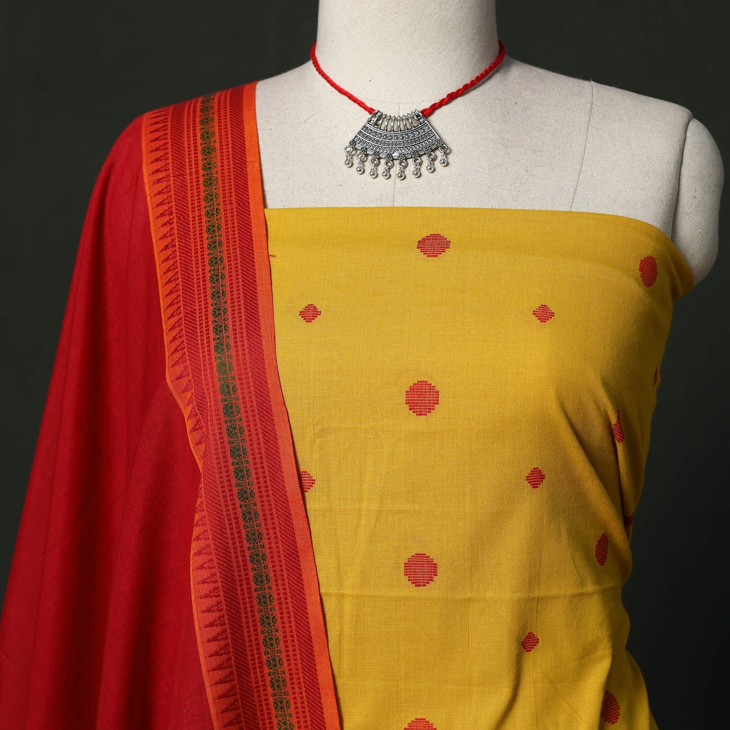 Jacquard cotton 2pc unstitched dress material
