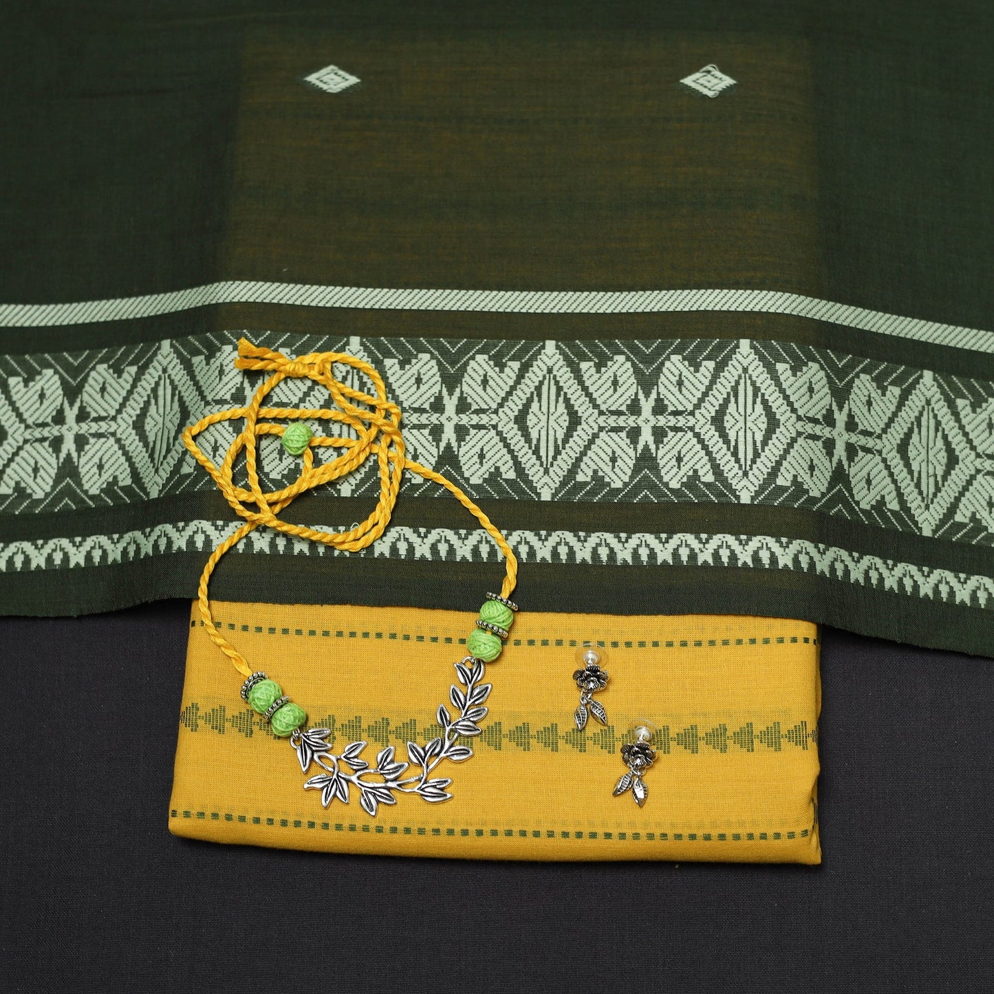 Jacquard cotton 2pc unstitched dress material