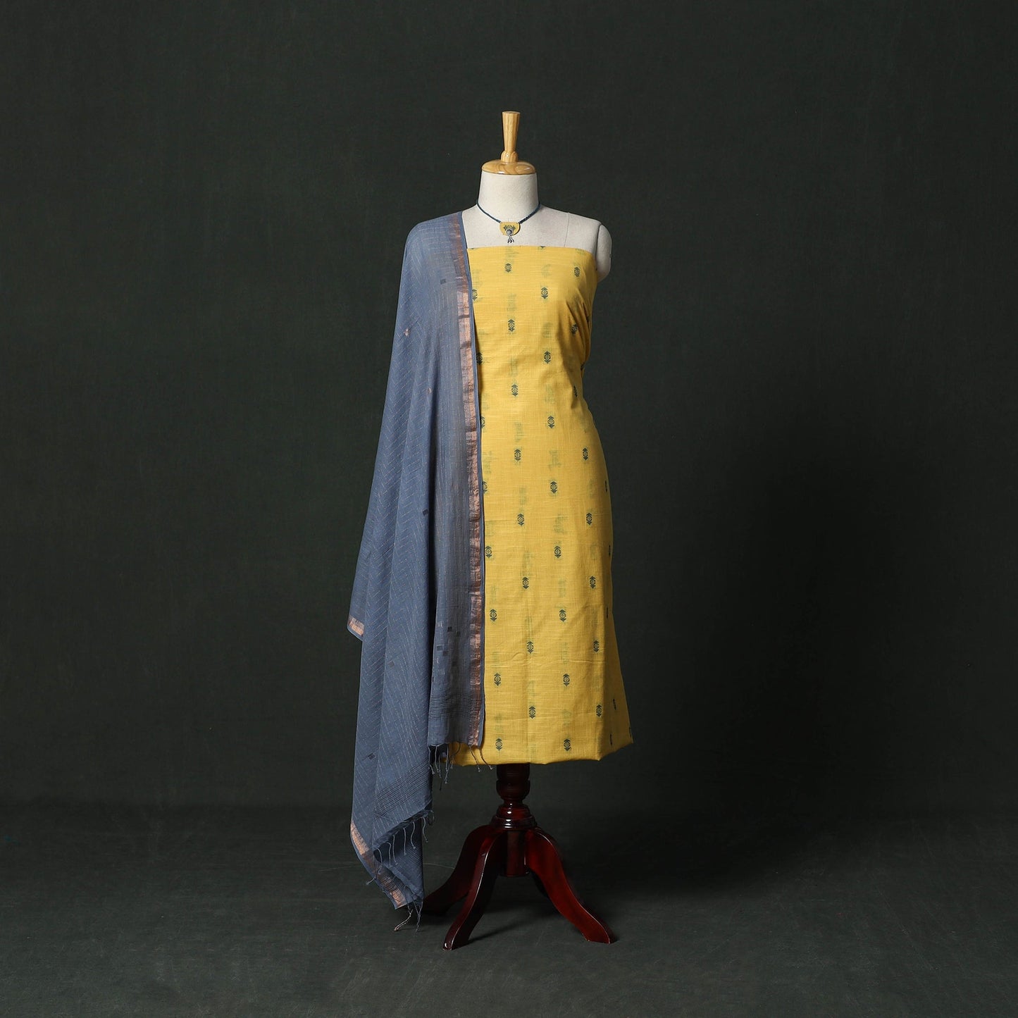 Jacquard cotton 2pc unstitched dress material