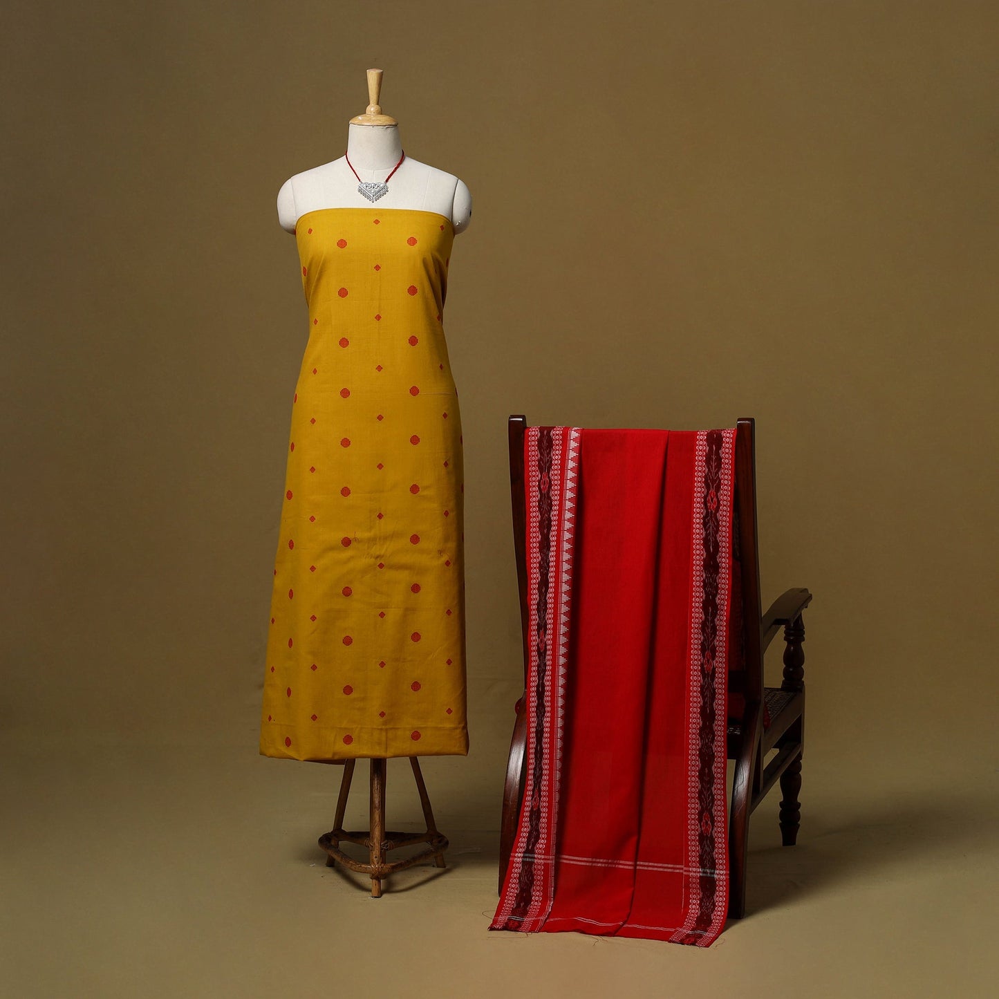 Jacquard cotton 2pc unstitched dress material