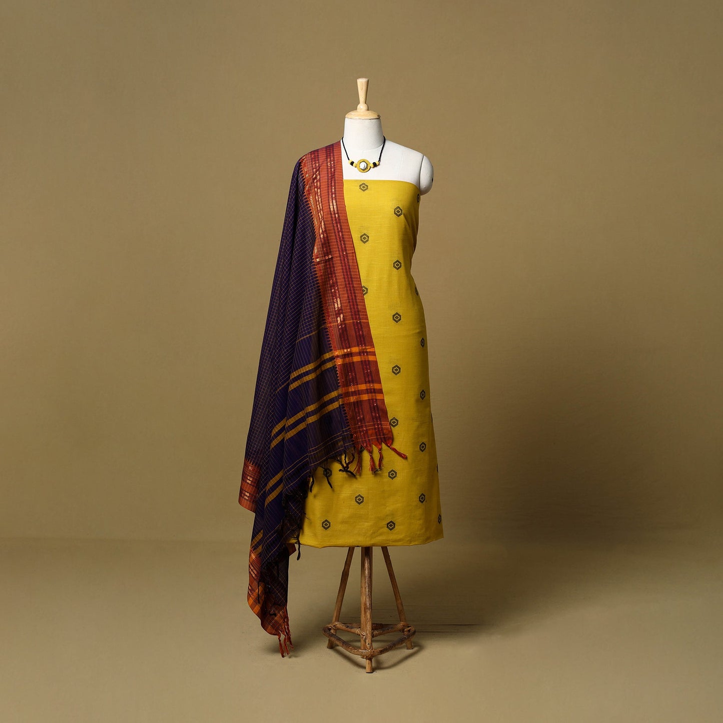 Jacquard cotton 2pc unstitched dress material