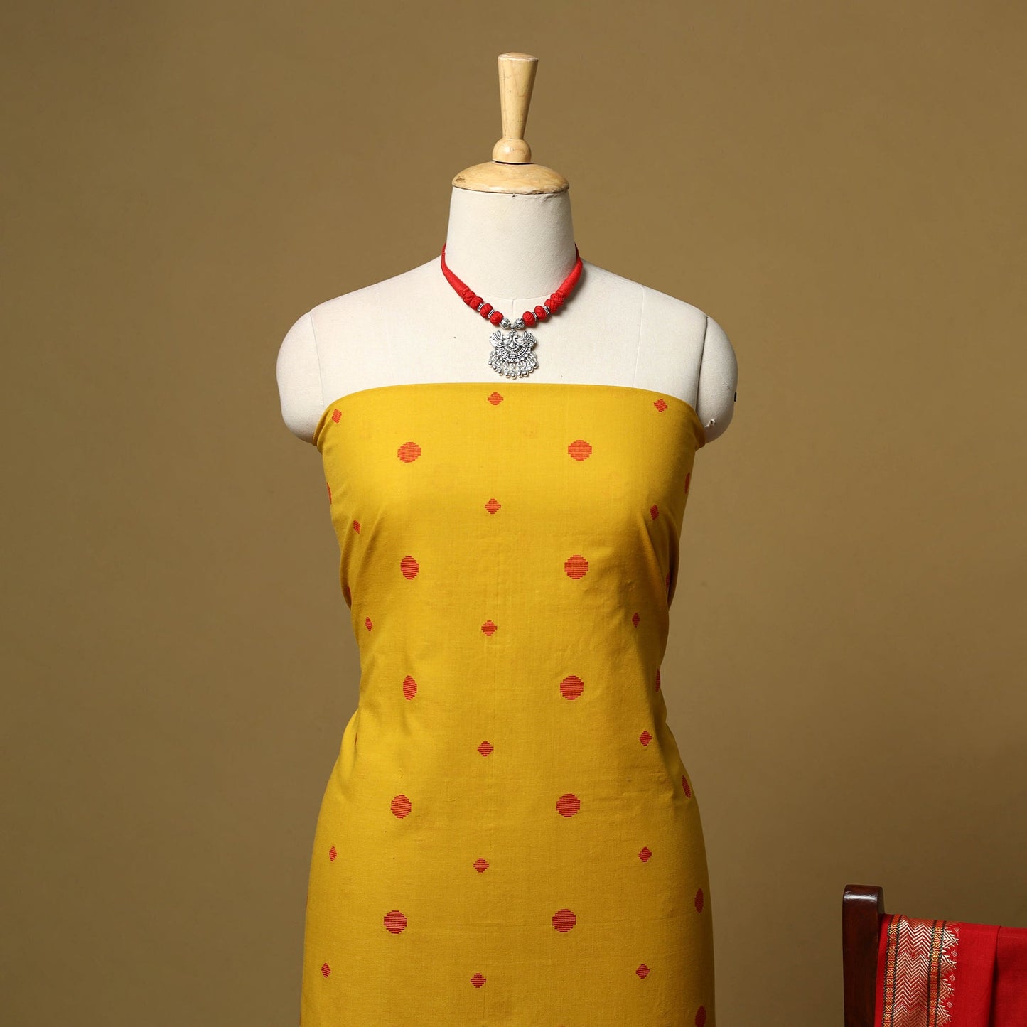 Jacquard cotton 2pc unstitched dress material