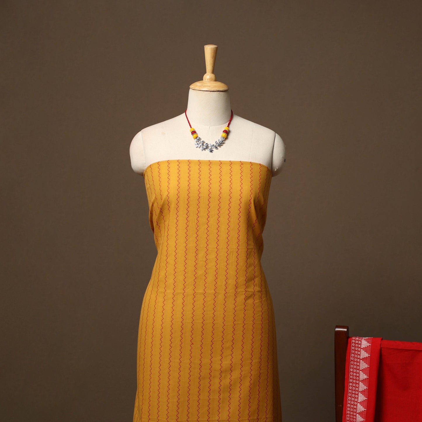 Jacquard cotton 2pc unstitched dress material