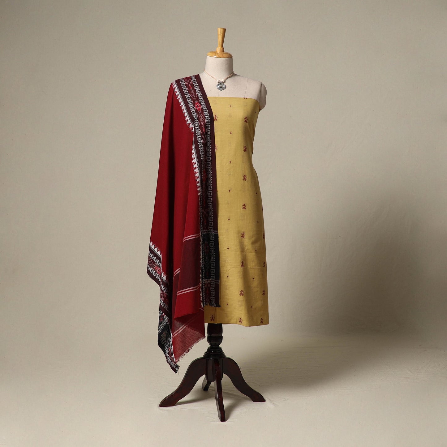 Jacquard cotton 2pc unstitched dress material