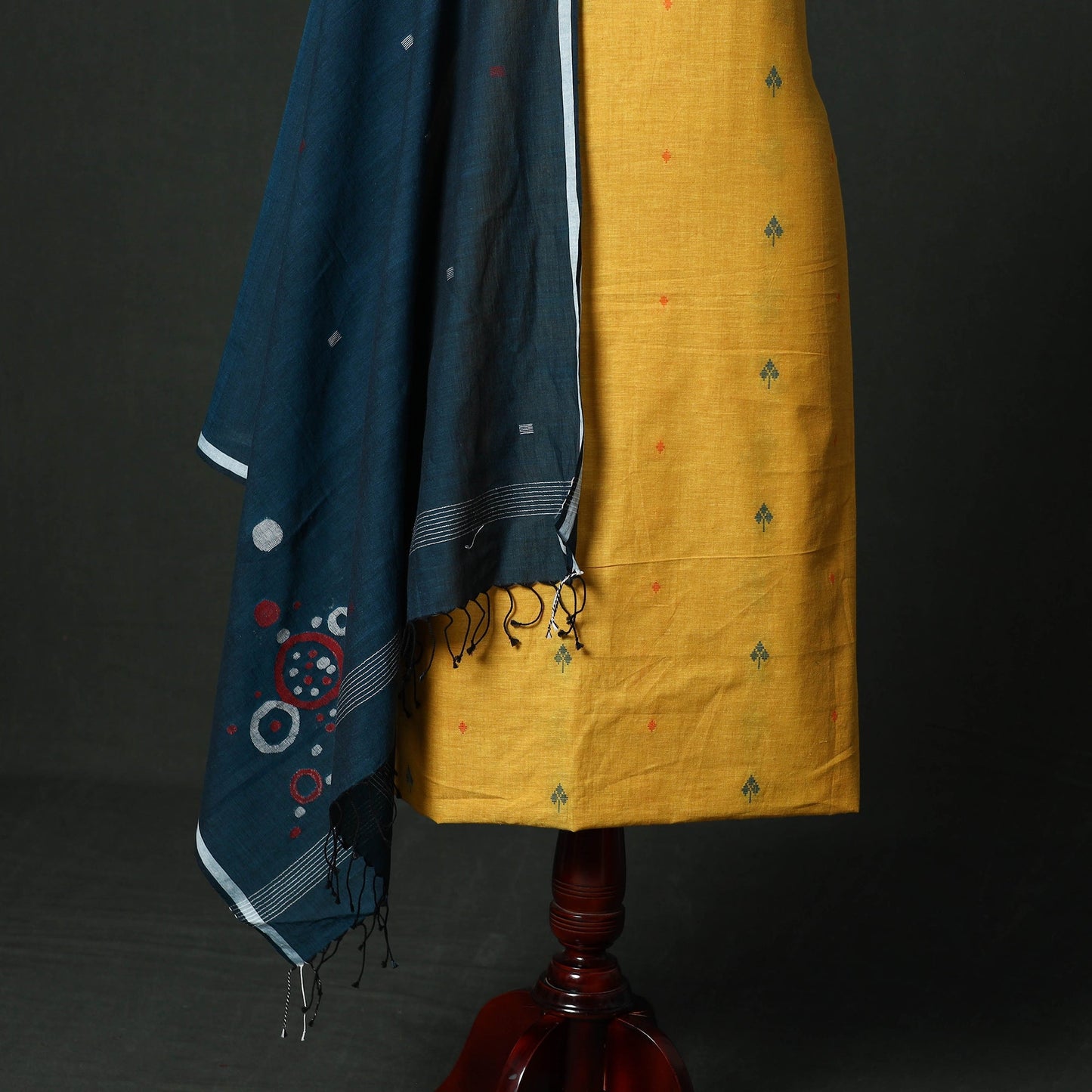 Jacquard cotton 2pc unstitched dress material