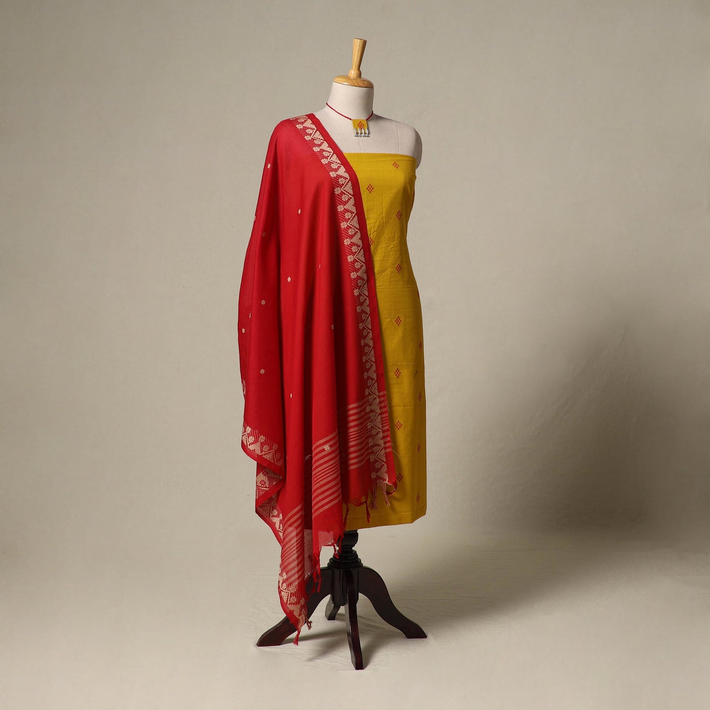 Jacquard cotton 2pc unstitched dress material