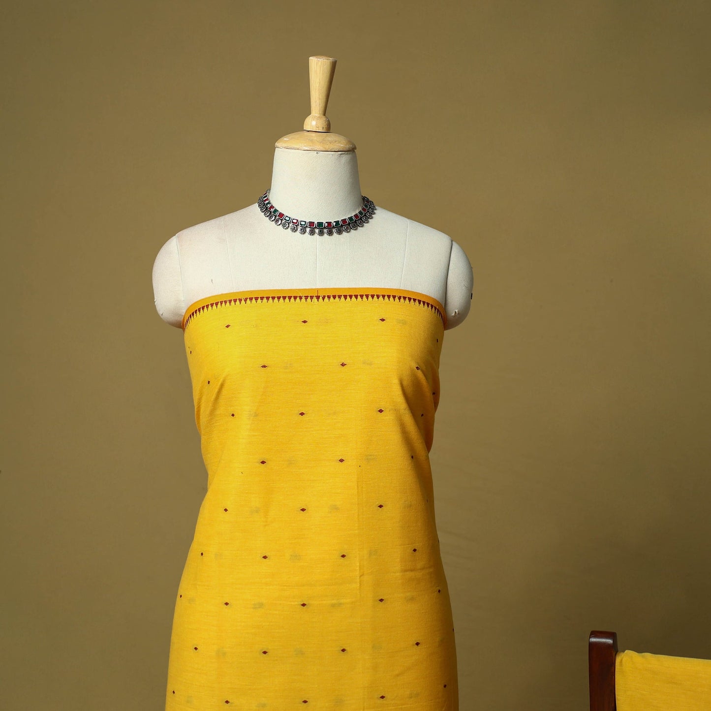 Jacquard cotton 3pc unstitched dress material 29