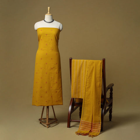 Jacquard cotton 3pc unstitched dress material 78