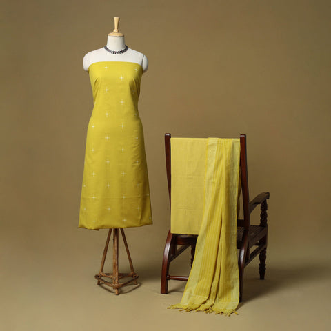 Jacquard cotton 3pc unstitched dress material 97