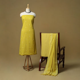 Jacquard cotton 3pc unstitched dress material 97