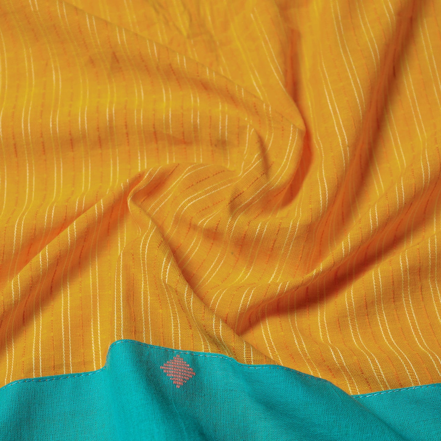 Yellow - jacquard cotton blouse piece 02 - handcrafted