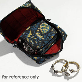  Yellow Jacquard Cotton Fabric 4 Pockets Jewelry Bag 
