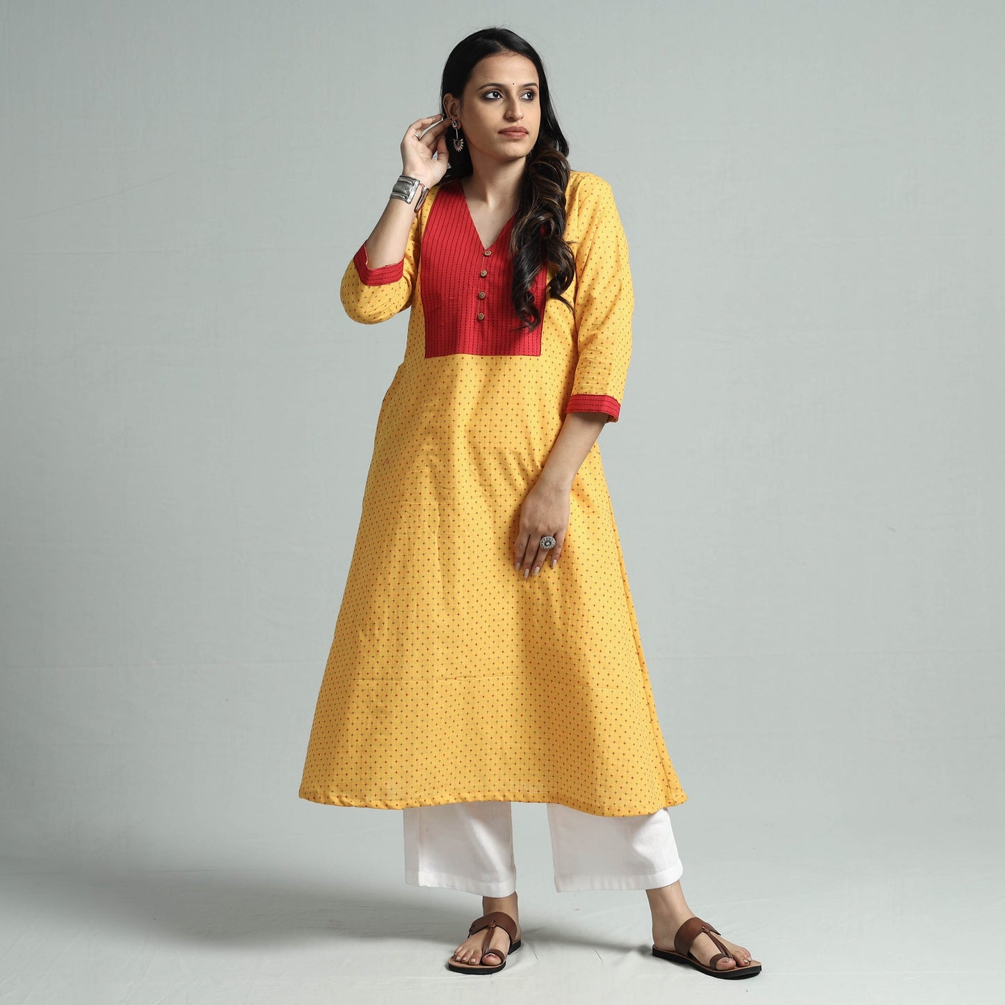 jacquard kurta