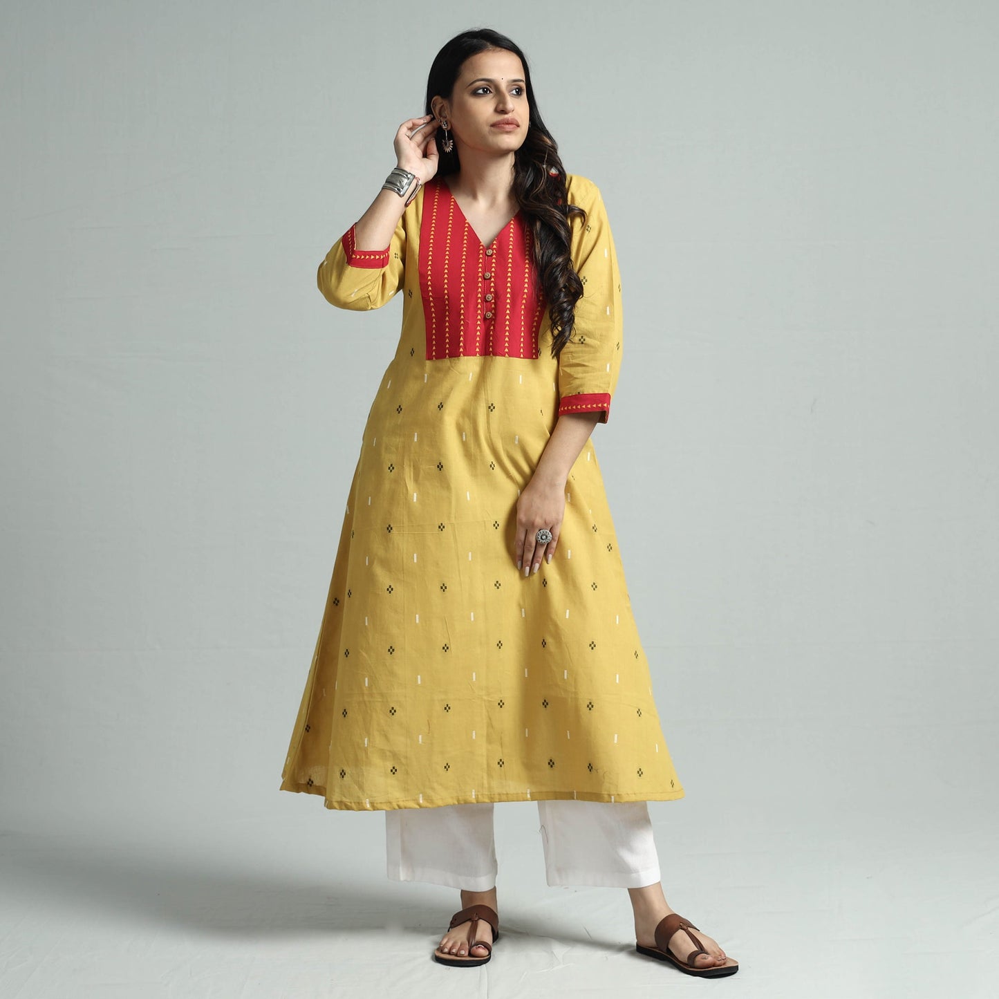 Jacquard kurta 