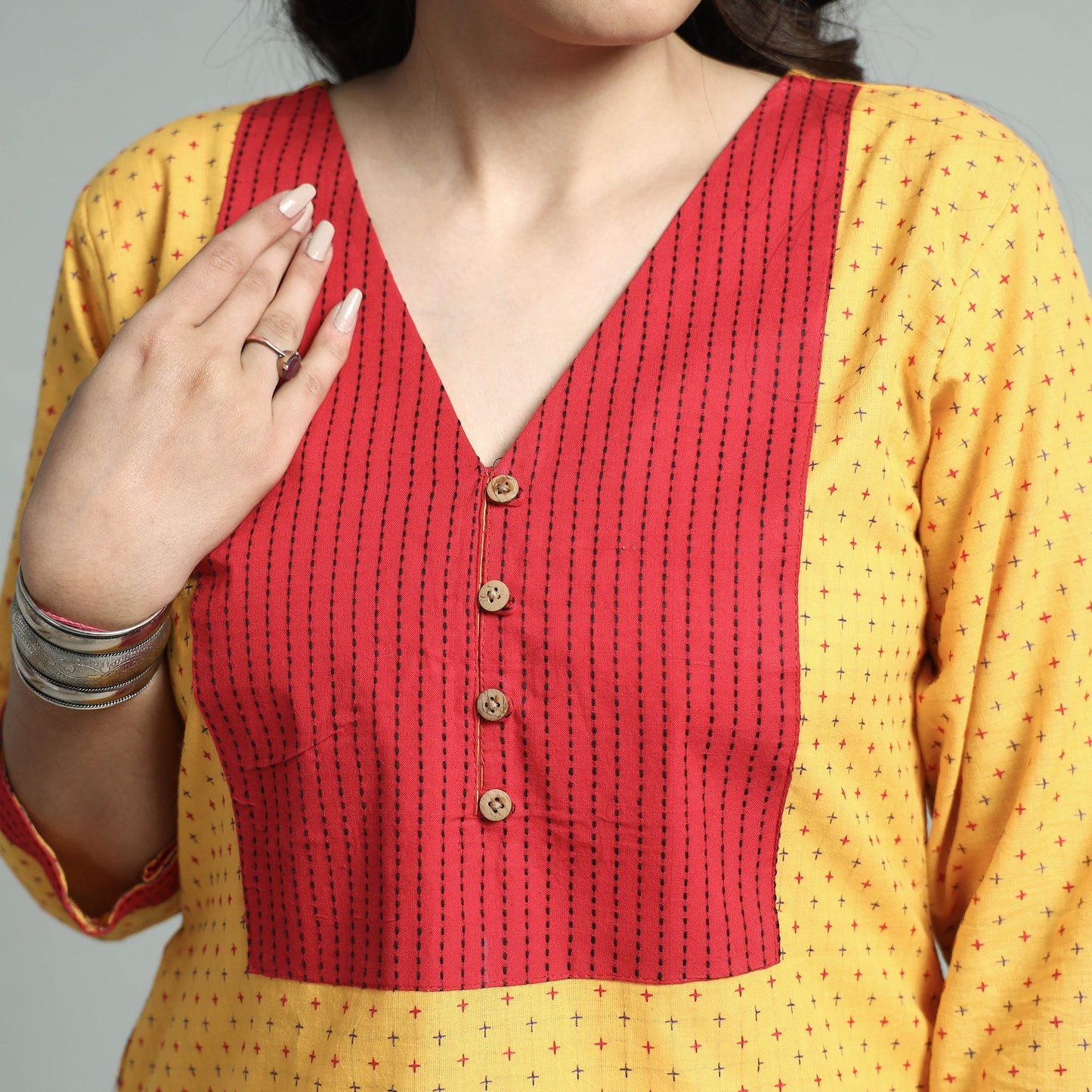 jacquard kurta