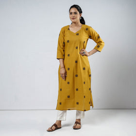  Jacquard Cotton Long Kurta for Women