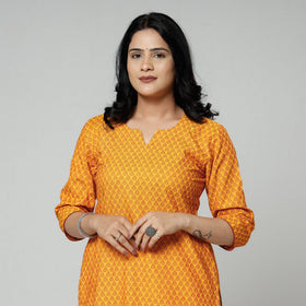  Jacquard Cotton Long Kurta for Women