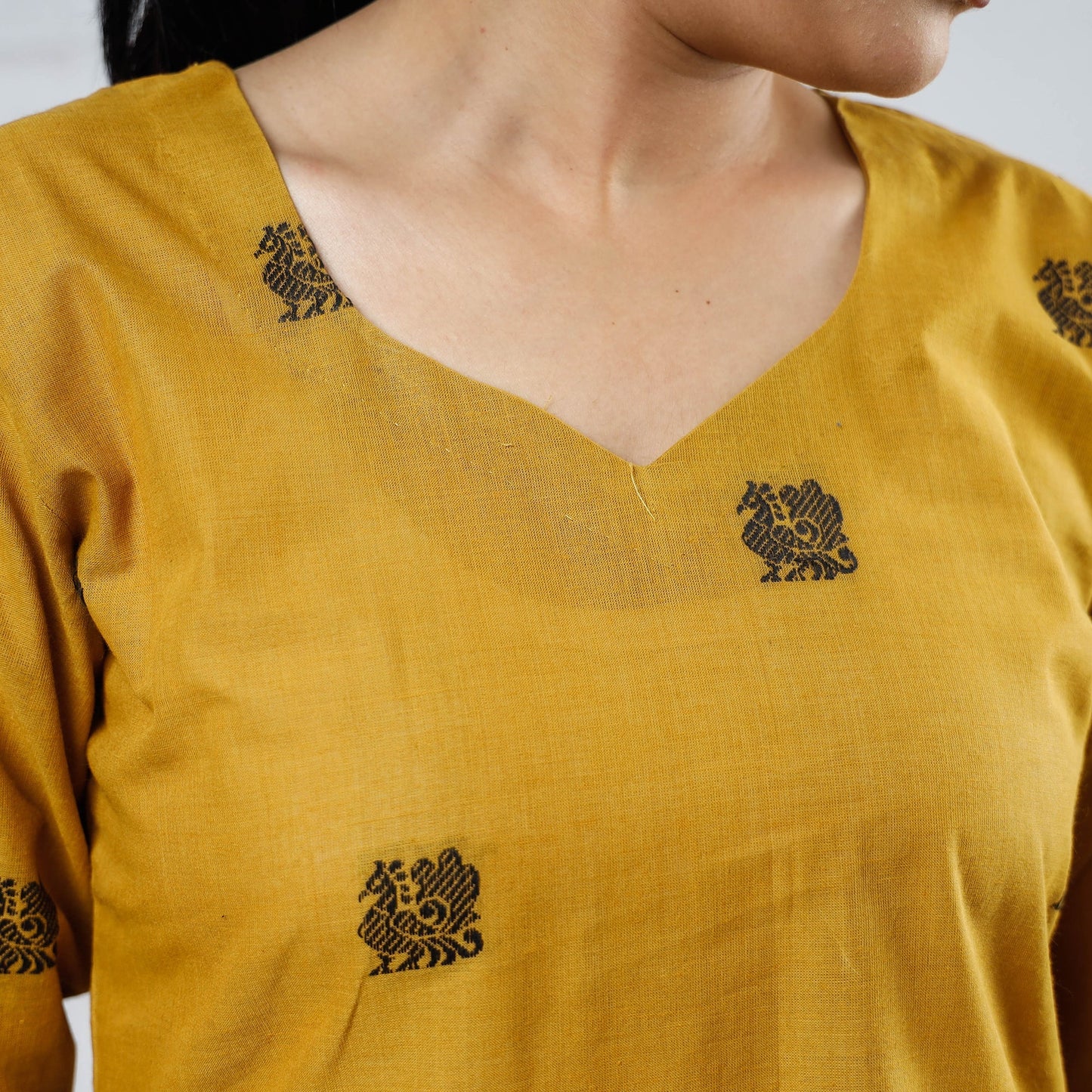  Jacquard Cotton Long Kurta for Women